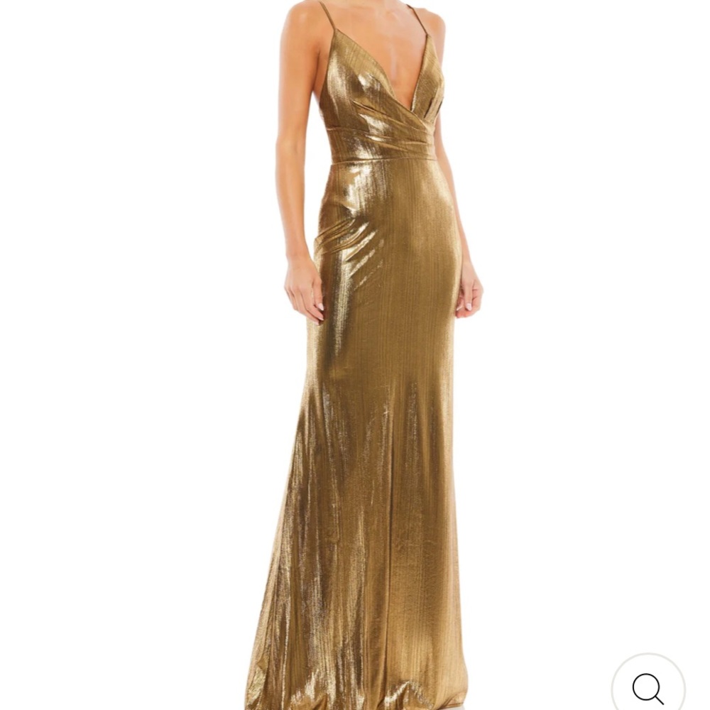 IEENA MAC DUGGAL bronze gold dress